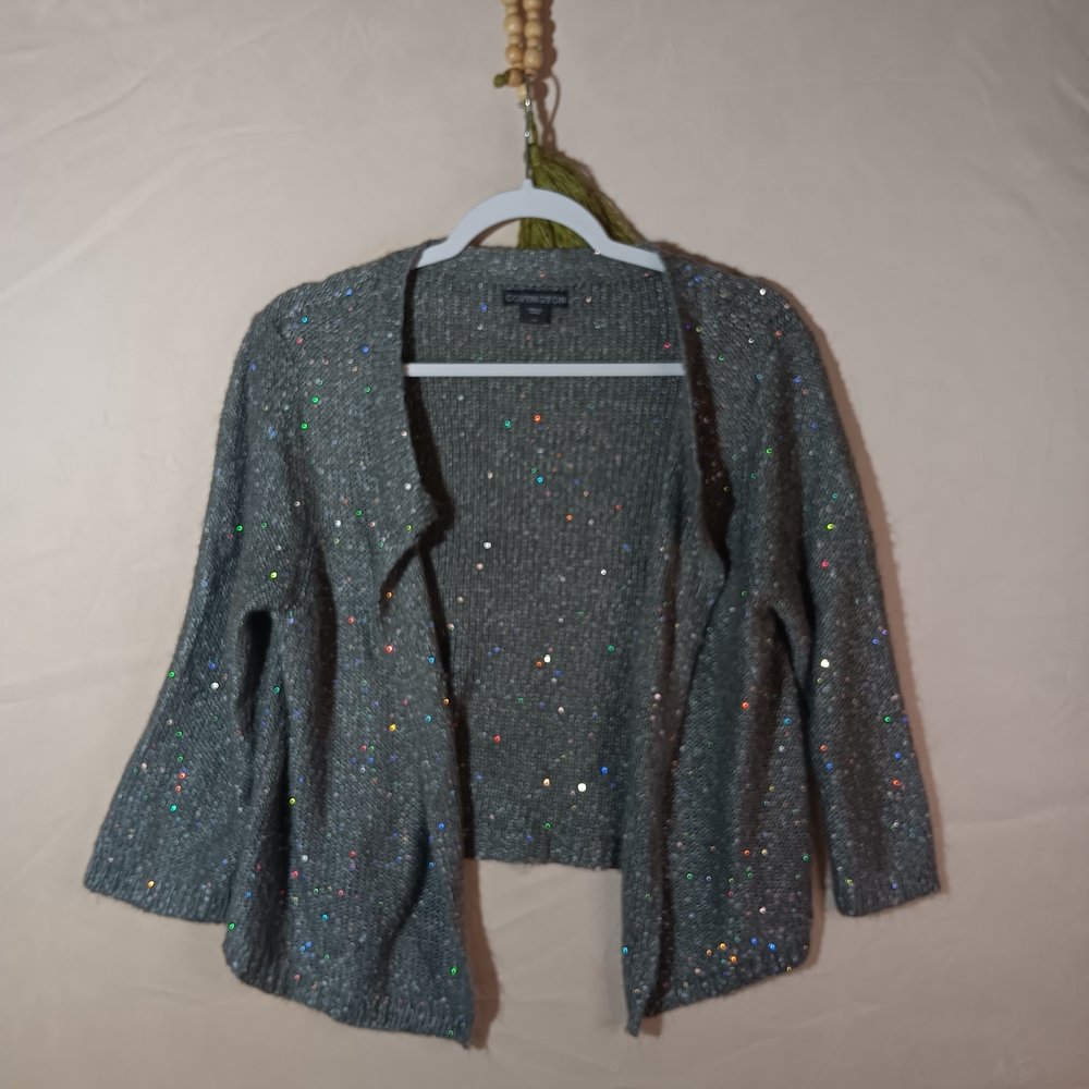 Gray 🐦‍🔥Sequin Cardigan